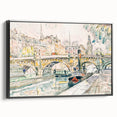 Modern Wall Art – Tugboat at Pont Neuf, Paris Scene
