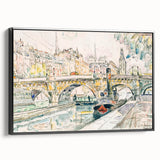 Modern Wall Art – Tugboat at Pont Neuf, Paris Scene