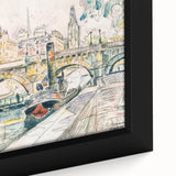 Modern Wall Art – Tugboat at Pont Neuf, Paris Scene