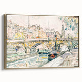 Modern Wall Art – Tugboat at Pont Neuf, Paris Scene