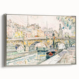 Modern Wall Art – Tugboat at Pont Neuf, Paris Scene