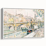 Modern Wall Art – Tugboat at Pont Neuf, Paris Scene