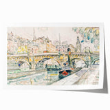 Modern Wall Art – Tugboat at Pont Neuf, Paris Scene