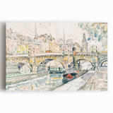 Modern Wall Art – Tugboat at Pont Neuf, Paris Scene