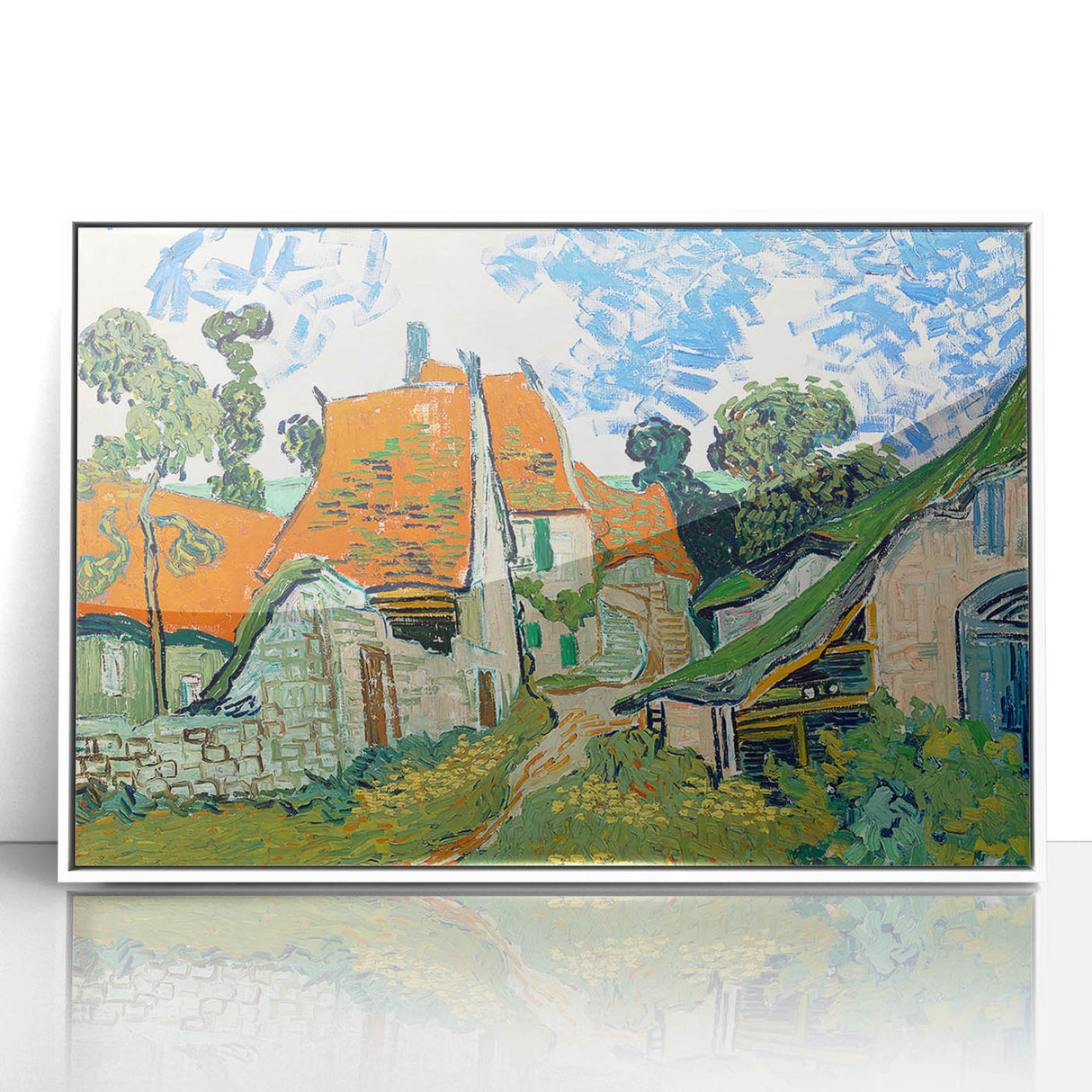 Impressionist Village Wall Art - Street in Auvers by Van Gogh