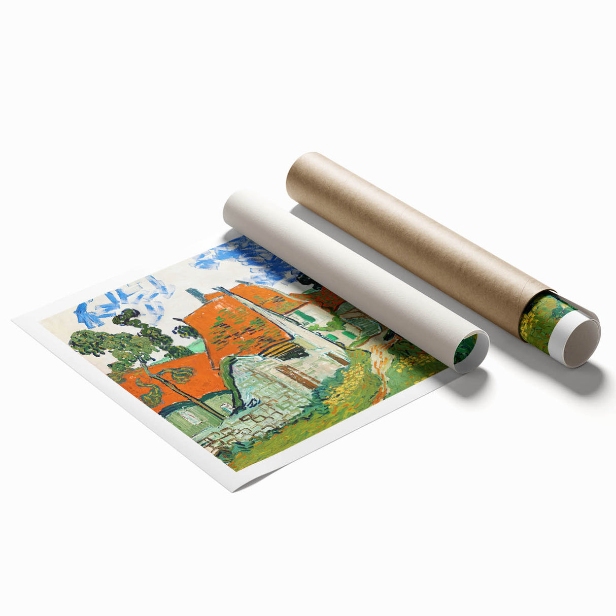 Impressionist Village Wall Art - Street in Auvers by Van Gogh