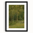 Modern Wall Art: Wooded Landscape with Birches – Serene Nature Scene
