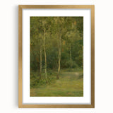 Modern Wall Art: Wooded Landscape with Birches – Serene Nature Scene