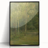 Modern Wall Art: Wooded Landscape with Birches – Serene Nature Scene