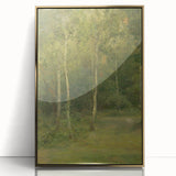 Modern Wall Art: Wooded Landscape with Birches – Serene Nature Scene