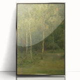 Modern Wall Art: Wooded Landscape with Birches – Serene Nature Scene