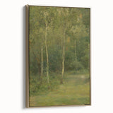 Modern Wall Art: Wooded Landscape with Birches – Serene Nature Scene