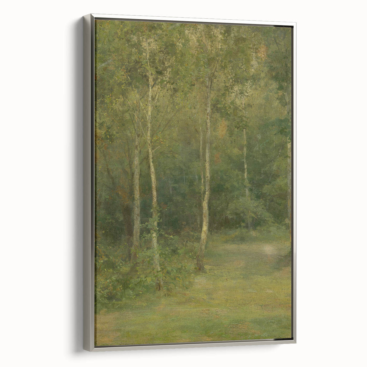 Modern Wall Art: Wooded Landscape with Birches – Serene Nature Scene