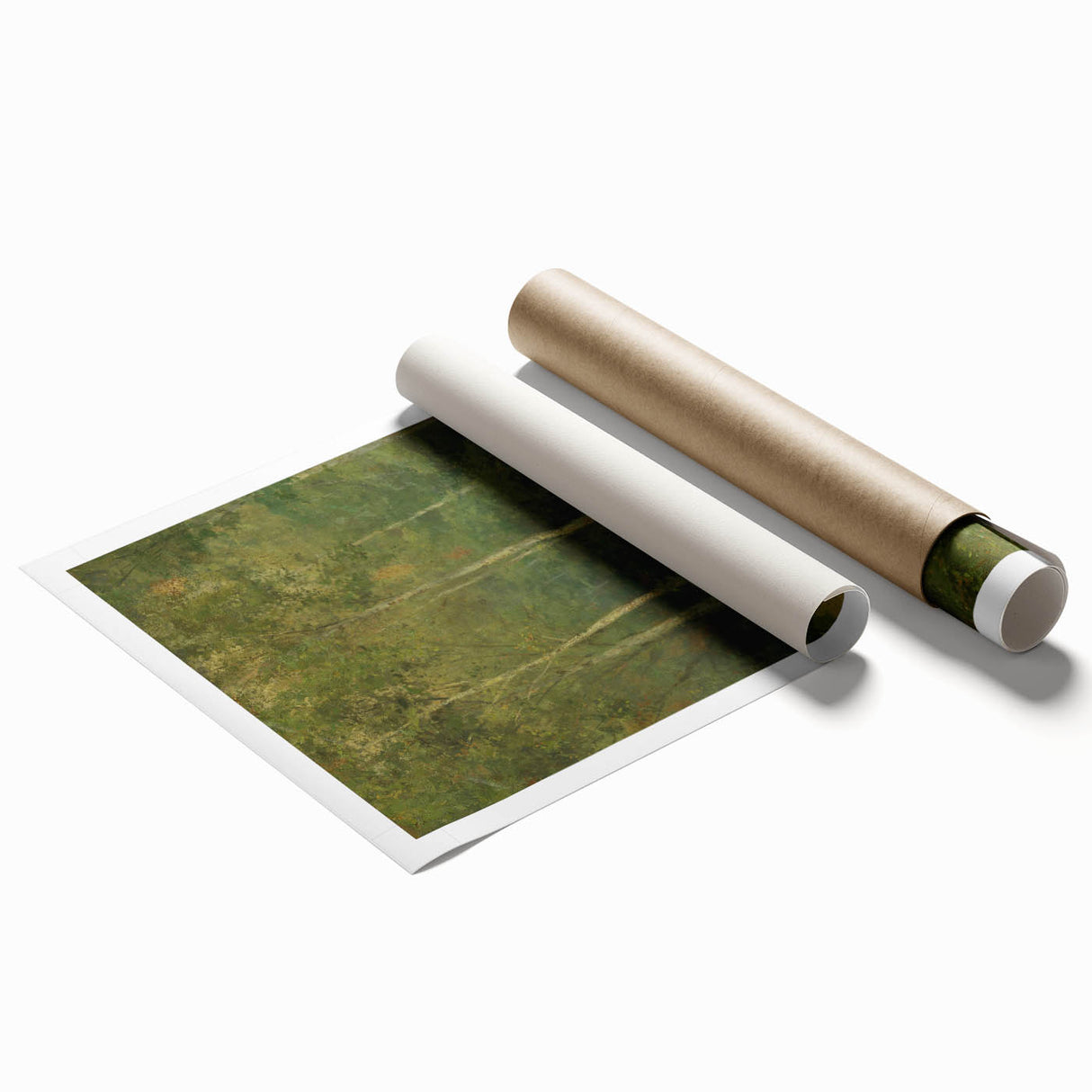 Modern Wall Art: Wooded Landscape with Birches – Serene Nature Scene