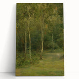 Modern Wall Art: Wooded Landscape with Birches – Serene Nature Scene