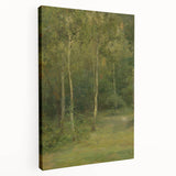 Modern Wall Art: Wooded Landscape with Birches – Serene Nature Scene