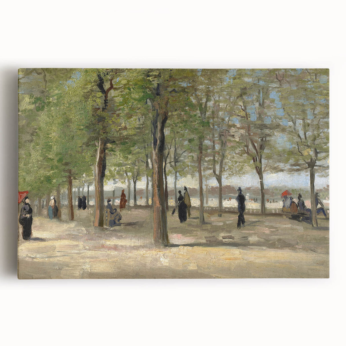 Impressionist Garden Wall Art - Terrace in Luxembourg by Van Gogh