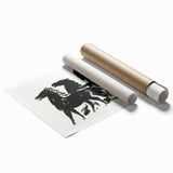 Modern Wall Art – Bold Black Horses in Dynamic Motion