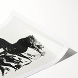 Modern Wall Art – Bold Black Horses in Dynamic Motion