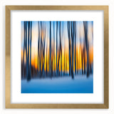Blazing Winter Woods – Dynamic Abstract Forest Wall Art