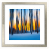 Blazing Winter Woods – Dynamic Abstract Forest Wall Art