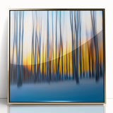 Blazing Winter Woods – Dynamic Abstract Forest Wall Art