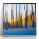 Blazing Winter Woods – Dynamic Abstract Forest Wall Art