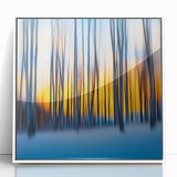 Blazing Winter Woods – Dynamic Abstract Forest Wall Art