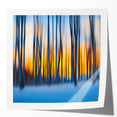 Blazing Winter Woods – Dynamic Abstract Forest Wall Art