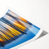 Blazing Winter Woods – Dynamic Abstract Forest Wall Art
