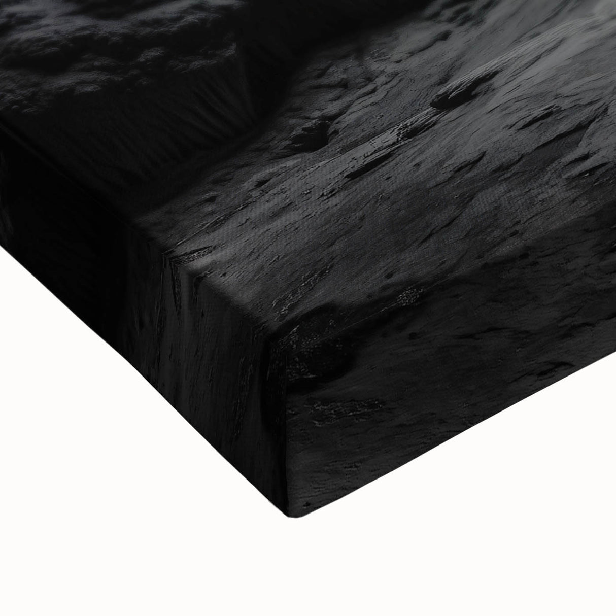 Close-up of a stretched canvas art piece showcasing a vibrant landscape with intricate cave formations, perfect for enhancing modern home decor.