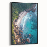 Framed canvas artwork depicting dramatic cliffs and landscapes, showcasing earthy tones and dynamic textures. Ideal for adding natural beauty to home decor.
