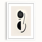 Acrylic Dining Room Artwork – Abstract Black & White Wall Decor