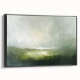Framed black abstract landscape wall art showcasing vibrant colors and dynamic shapes, ideal for modern home decor, viewed from the side.