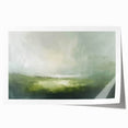 Abstract landscape wall art print showcasing vibrant colors and flowing shapes, rolled for easy shipping in a protective cardboard tube. Perfect for modern decor.