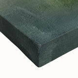 Close-up of a vibrant abstract landscape wall art piece, showcasing rich colors and textures on stretched canvas, ideal for modern home decor accents.