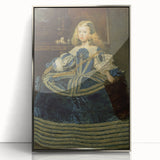 Classic Rococo Art Print - Baroque Period Portrait in Blue Tones
