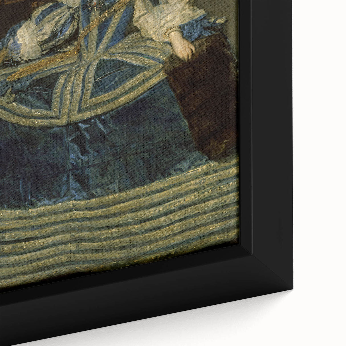 Classic Rococo Art Print - Baroque Period Portrait in Blue Tones