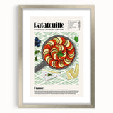 Textured art featuring abstract food dishes in muted earth tones, framed with a silver mat, ideal for dining room decor.