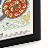 Extra large framed canvas featuring an array of colorful, textured food dishes on a black background.