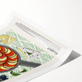 Extra large wall art featuring line art flowers in black on white, rolled print format, ideal for large living room decor.