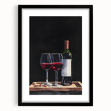 Extra large abstract art print featuring vibrant, colorful textures on a framed black mat, ideal for living room decor.