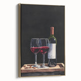 Framed canvas featuring a vintage poster of a black and white landscape, ideal for bedroom wall art.