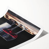 Extra large wall art featuring line art flowers in black on white, rolled print format, ideal for large living room decor.