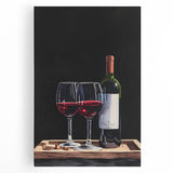 Black and white stretched canvas featuring assorted kitchen utensils, ideal for kitchen wall art.