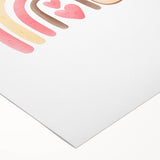 Girls Room Wall Art - Teddy Bear and Rainbow Kids Room Decor