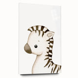 Stretched Canvas Art for Kids – Cute Watercolor Zebra Print