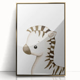 Stretched Canvas Art for Kids – Cute Watercolor Zebra Print