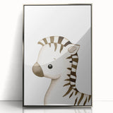 Stretched Canvas Art for Kids – Cute Watercolor Zebra Print