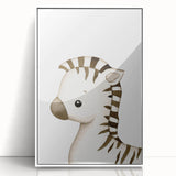 Stretched Canvas Art for Kids – Cute Watercolor Zebra Print